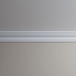 Ekena Millwork - MLD05X05X06JU - Endurathane June Crown Moulding, 4 3/4"H x 4 3/4"P x 6 1/4"F x 94 1/2"L, Factory Primed