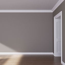 Ekena Millwork - MLD05X05X06JU - Endurathane June Crown Moulding, 4 3/4"H x 4 3/4"P x 6 1/4"F x 94 1/2"L, Factory Primed