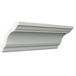 Ekena Millwork - MLD02X02X03FI - Endurathane Fiona Crown Moulding, 2"H x 2"P x 2 3/4"F x 96"L, Factory Primed