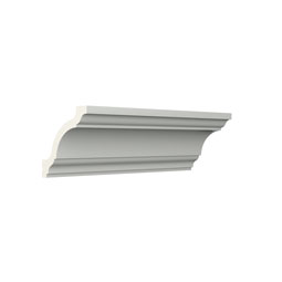 Ekena Millwork - MLD02X02X03RE - Endurathane Reese Crown Moulding, 2 3/8"H x 2 3/8"P x 3 3/8"F x 96"L, Factory Primed