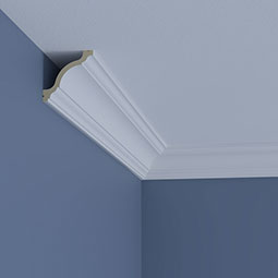 Ekena Millwork - MLD03X03X04PH - Endurathane Pheonix Crown Moulding, 2 3/4"H x 2 3/4"P x 3 7/8"F x 96"L, Factory Primed