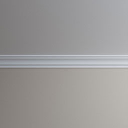 Ekena Millwork - MLD04X04X05AU - Endurathane Austin Crown Moulding, 3 1/2"H x 3 1/2"P x 5"F x 96"L, Factory Primed