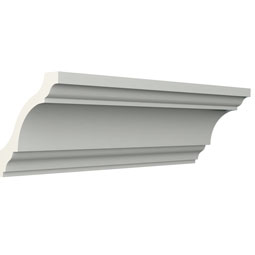 Ekena Millwork - MLD04X04X07AU - Endurathane Austin Crown Moulding, 4"H x 4"P x 6 5/8"F x 96"L, Factory Primed