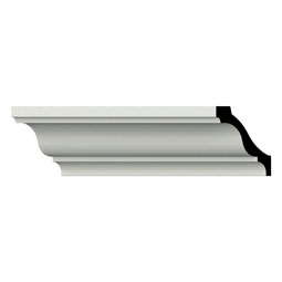 Ekena Millwork - SAMPLE-MLD03X03X04AD - SAMPLE - Endurathane Adeline Crown Moulding, 2 3/4"H x 2 3/4"P x 3 7/8"F x 12"L, Factory Primed