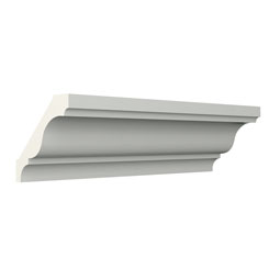 Ekena Millwork - MLD02X02X03MA - Endurathane Margot Crown Moulding, 2 3/8"H x 2 3/8"P x 3 3/8"F x 96"L, Factory Primed