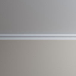 Ekena Millwork - MLD03X03X05GI - Endurathane Giovanni Crown Moulding, 3 1/8"H x 3 1/8"P x 4 1/2"F x 96"L, Factory Primed