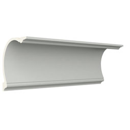 Ekena Millwork - MLD06X08X10DA - Endurathane Danielle Crown Moulding, 6"H x 7 7/8"P x 9 7/8"F x 96"L, Factory Primed