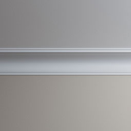 Ekena Millwork - MLD06X08X10DA - Endurathane Danielle Crown Moulding, 6"H x 7 7/8"P x 9 7/8"F x 96"L, Factory Primed