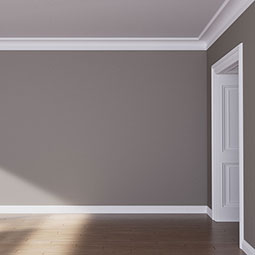 Ekena Millwork - MLD06X08X10DA - Endurathane Danielle Crown Moulding, 6"H x 7 7/8"P x 9 7/8"F x 96"L, Factory Primed