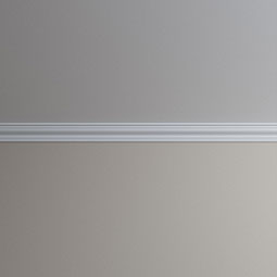 Ekena Millwork - MLD02X02X03GR - Endurathane Grace Crown Moulding, 2 3/8"H x 2 3/8"P x 3 3/8"F x 96"L, Factory Primed