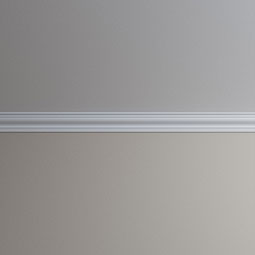 Ekena Millwork - MLD03X03X04SW - Endurathane Sawyer Crown Moulding, 2 3/4"H x 2 3/4"P x 3 7/8"F x 96"L, Factory Primed