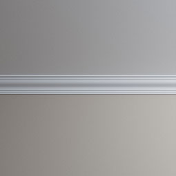 Ekena Millwork - MLD04X04X06HL - Endurathane Harlington Crown Moulding, 4"H x 4"P x 5 1/2"F x 96"L, Factory Primed