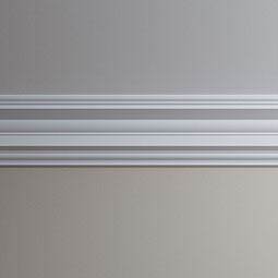 Ekena Millwork - MLD07X10X12ET - Endurathane Ethan Crown Moulding, 7 3/8"H x 9 5/8"P x 12"F x 96"L, Factory Primed