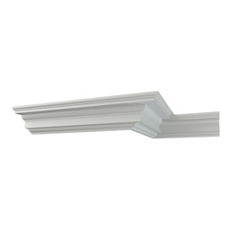 Ekena Millwork - MLD07X10X12ET - Endurathane Ethan Crown Moulding, 7 3/8"H x 9 5/8"P x 12"F x 96"L, Factory Primed