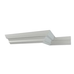 Ekena Millwork - MLD09X10X15DO - Endurathane Domingo Crown Moulding, 9 3/8"H x 9 5/8"P x 14 5/8"F x 96"L, Factory Primed
