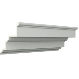 Ekena Millwork - MLD20X21X29KI - Endurathane Kingsley Crown Moulding, 19 5/8"H x 20 7/8"P x 28 5/8"F x 96"L, Factory Primed