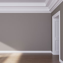 Ekena Millwork - MLD20X21X29KI - Endurathane Kingsley Crown Moulding, 19 5/8"H x 20 7/8"P x 28 5/8"F x 96"L, Factory Primed