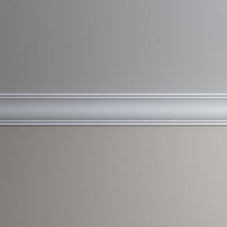 Ekena Millwork - MLD05X05X07VL - Endurathane Valentina Crown Moulding, 4 3/4"H x 4 3/4"P x 6 5/8"F x 96"L, Factory Primed