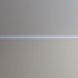 Ekena Millwork - MLD02X02X03SC - Endurathane Scarlett Crown Moulding, 2"H x 2"P x 2 3/4"F x 94 1/2"L, Factory Primed