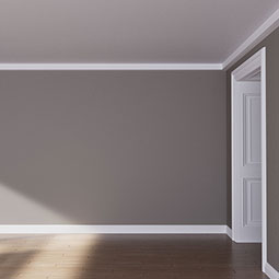 Ekena Millwork - MLD04X04X95BE - Endurathane Beatrice Crown Moulding, 3 1/2"H x 3 1/2"P x 94 1/2"L, Factory Primed