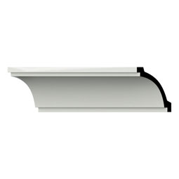Ekena Millwork - MLD03X03X05GH - Endurathane Graham Crown Moulding, 3 1/8"H x 3 1/8"P x 4 1/2"F x 94 1/2"L, Factory Primed