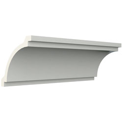 Ekena Millwork - MLD05X05X07GH - Endurathane Graham Crown Moulding, 4 3/4"H x 4 3/4"P x 6 5/8"F x 94 1/2"L, Factory Primed