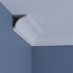 Ekena Millwork - MLD05X05X07GH - Endurathane Graham Crown Moulding, 4 3/4"H x 4 3/4"P x 6 5/8"F x 94 1/2"L, Factory Primed