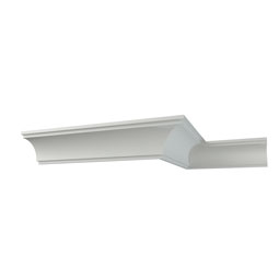 Ekena Millwork - MLD05X05X07GH - Endurathane Graham Crown Moulding, 4 3/4"H x 4 3/4"P x 6 5/8"F x 94 1/2"L, Factory Primed