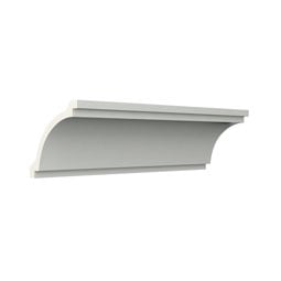 Ekena Millwork - MLD06X06X08GH - Endurathane Graham Crown Moulding, 6"H x 6"P x 8 3/8"F x 94 1/2"L, Factory Primed
