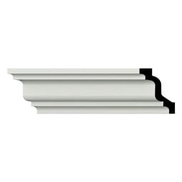 Ekena Millwork - SAMPLE-MLD02X03X04AL - SAMPLE - Endurathane Alia Crown Moulding, 2"H x 3 1/8"P x 3 3/4"F x 12"L, Factory Primed