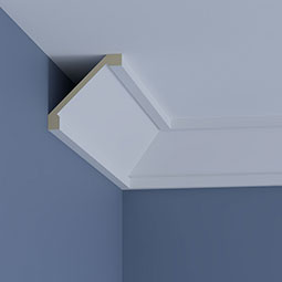 Ekena Millwork - MLD06X06X08DA - Endurathane Darcy Crown Moulding, 6"H x 6"P x 8 3/8"F x 94 1/2"L, Factory Primed