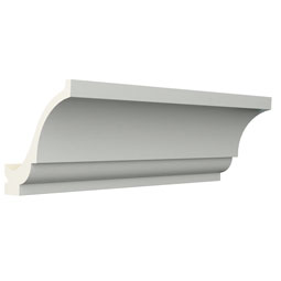 Ekena Millwork - MLD06X06X08EL - Endurathane Eleanor Crown Moulding, 5 7/8"H x 5 3/4"P x 8 1/8"F x 94 1/2"L, Factory Primed