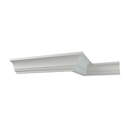Ekena Millwork - MLD06X06X08EL - Endurathane Eleanor Crown Moulding, 5 7/8"H x 5 3/4"P x 8 1/8"F x 94 1/2"L, Factory Primed