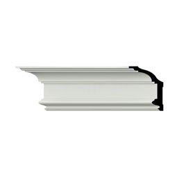 Ekena Millwork - MLD06X03X06CH - Endurathane Charlene Crown Moulding, 5 1/2"H x 2 1/2"P x 6 1/8"F x 94 1/2"L, Factory Primed