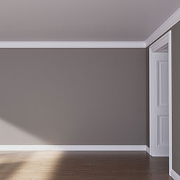 Ekena Millwork - MLD06X03X06CH - Endurathane Charlene Crown Moulding, 5 1/2"H x 2 1/2"P x 6 1/8"F x 94 1/2"L, Factory Primed