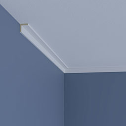 Ekena Millwork - MLD01X01X01SA - Endurathane Savannah Crown Moulding, 1"H x 1"P x 1 3/8"F x 94 1/2"L, Factory Primed