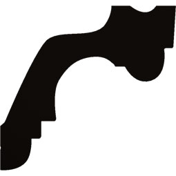 Ekena Millwork - MLD02X02X03OL - Endurathane Oliver Crown Moulding, 2"H x 1 5/8"P x 2 1/2"F x 94 1/2"L, Factory Primed