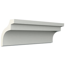 Ekena Millwork - MLD02X02X03LI - Endurathane Lily Crown Moulding, 2 1/8"H x 1 3/4"P x 2 3/4"F x 94 1/2"L, Factory Primed