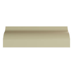 Ekena Millwork - MLD02X02X03LI - Endurathane Lily Crown Moulding, 2 1/8"H x 1 3/4"P x 2 3/4"F x 94 1/2"L, Factory Primed