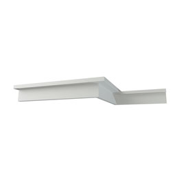 Ekena Millwork - MLD02X01X02SA - Endurathane Sasha Crown Moulding, 1 5/8"H x 1 1/8"P x 2"F x 94 1/2"L, Factory Primed