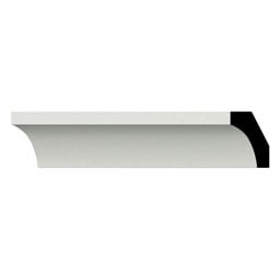 Ekena Millwork - MLD01X02X02RY - Endurathane Ryan Crown Moulding, 1 1/8"H x 1 5/8"P x 2"F x 94 1/2"L, Factory Primed