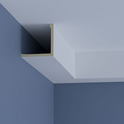 Ekena Millwork - MLD06X06X96CO - Endurathane Colleen Crown Moulding, 6"H x 6"P x 96"L, Factory Primed