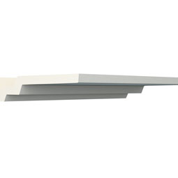 Ekena Millwork - MLD01X07X96KI - Endurathane Kirizma Crown Moulding, 1 1/8"H x 6 1/2"P x 96"L, Factory Primed