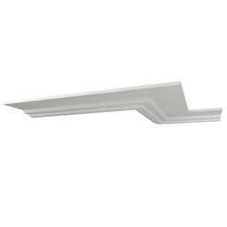 Ekena Millwork - MLD01X07X96KI - Endurathane Kirizma Crown Moulding, 1 1/8"H x 6 1/2"P x 96"L, Factory Primed