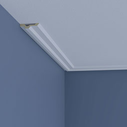 Ekena Millwork - MLD01X02X96AN - Endurathane Andrew Crown Moulding, 3/4"H x 2 3/8"P x 96"L, Factory Primed