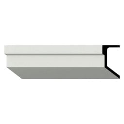 Ekena Millwork - MLD03X06X96AR - EnduraGlow Armando Crown Moulding, Backlit LED Compatible, 3 1/8"H x 6"P x 96"L, Primed Urethane