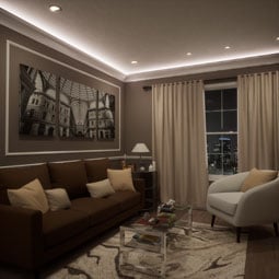 Ekena Millwork - MLD06X04X96CH - EnduraGlow Christian Crown Moulding, Backlit LED Compatible, 5 1/2"H x 4 3/8"P x 96"L, Primed Urethane