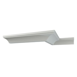Ekena Millwork - MLD03X06X07AR - EnduraGlow Arlene Crown Moulding, Backlit LED Compatible, 3 1/8"H x 6"P x 6 1/2"F x 94 1/2"L, Primed Urethane
