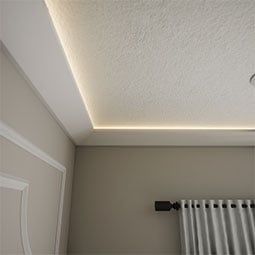 Ekena Millwork - MLD03X06X95AR - EnduraGlow Armain Crown Moulding, Backlit LED Compatible, 3 1/8"H x 6"P x 94 1/2"L, Primed Urethane