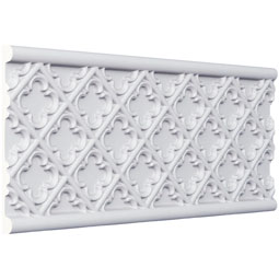 Ekena Millwork - PML04X01LC - Endurathane Lucia Panel Moulding, 4 3/8"H x 3/8"P x 94 1/2"L, Factory Primed